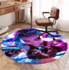 Jinx Pattern Round Rug, Indoor/Outdoor Mat, for Picnic, Gameroom, Bedroom, Office, Living Room, Home Decor Carpet, Birthday Gift