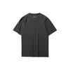 Li Ning Round Neck Logo Print Short Sleeve T-Shirt Unisex Tops Black Pine-Grey AHSQ412-10