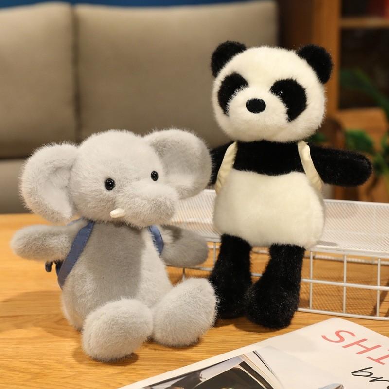 Panda Unicorn Cozy Plush Dinosaur Backpack Toys Children Festival Doll Gift
