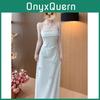 Polyester Butterfly Bow Sleeveless Dress For Summer Casual Womens Fashion