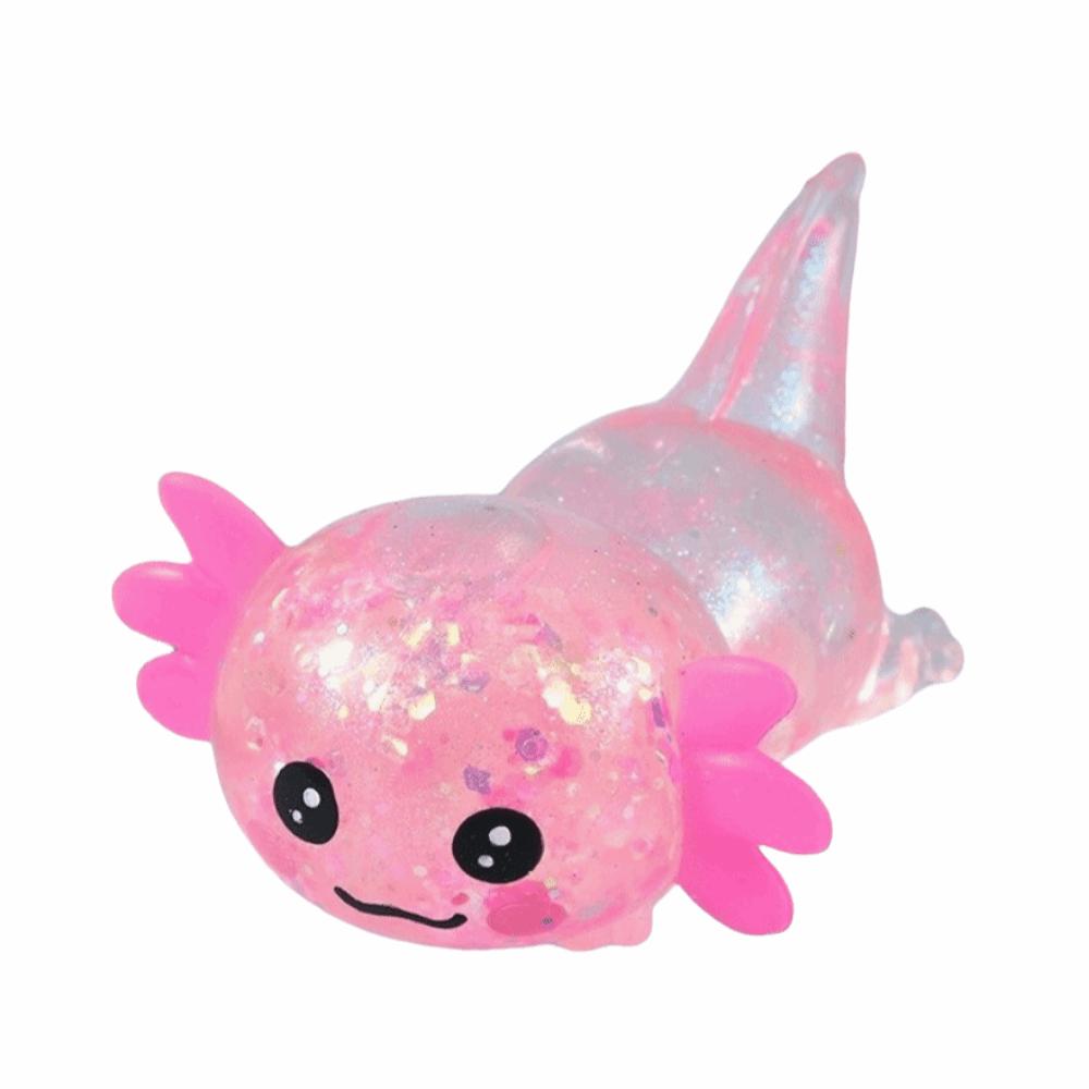 Lustiger Quetsch Salamander Squishy Spielzeug Langsam-Rückprall Dehnbar Axolotl Quetschspielzeug Fidget