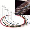 6Pcs/Set Multi Color Acoustic Guitar Strings Rainbow Colorful Guitar Strings E-A For Acoustic Folk Guitar Classic Guitar11