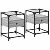 VidaXL Bedside Tables 2 Pcs Sonoma Grey 40x40x55 Cm Engineered Wood, Bedside Cabinet, Side Table, Bed Cabinet, 846081