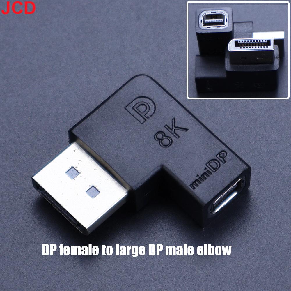8K 60Hz Displayport DP 1.4 Kabeladapter 90 Grad 4K 144Hz Display Port Stecker auf Mini Displayport PC Computer Buchse Konverter
