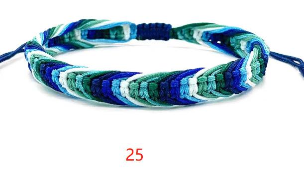 

Hand woven bracelet Mixed color rope weaving Pakistan national flag color bracelet Color rope weaving national flag color scheme bracelet