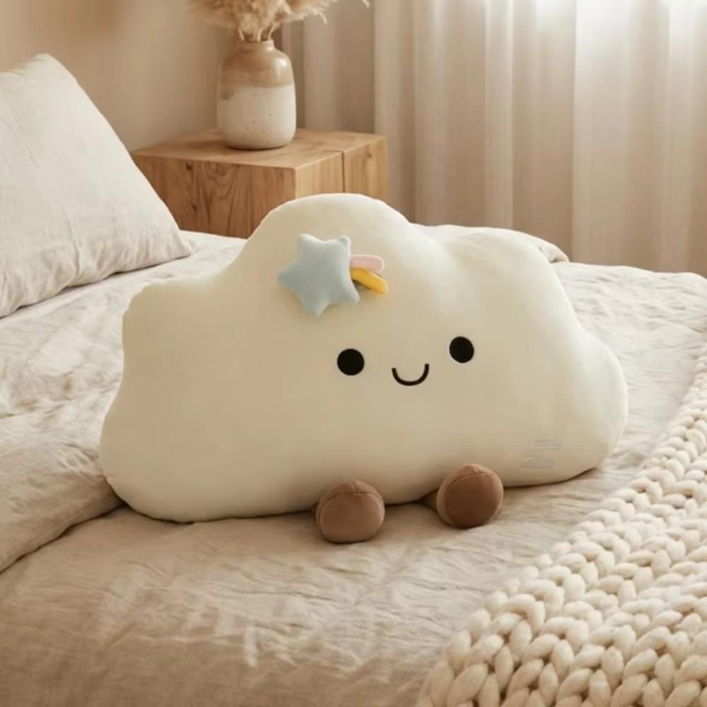 White Blue Pink Stuffed Simulation Pillow Fluffy Soft Sofa Cushion Soft Cloud Plush Toy Sofa