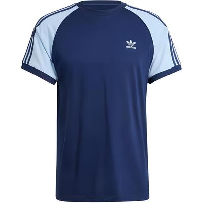Originals Colorblocked Striped Ribbed Crew Neck Short Sleeve T-Shirt Men Tops Night-Blue IY4868