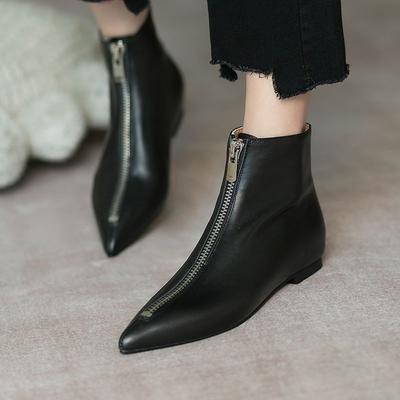 Stiefeletten Flache Kurze Schuhe Für Frau Fell Damen Stiefeletten Spitzschuh Schuhwerk Stiefel Koreanischer Stil Angebot Neu In Aktion Auf Heiß