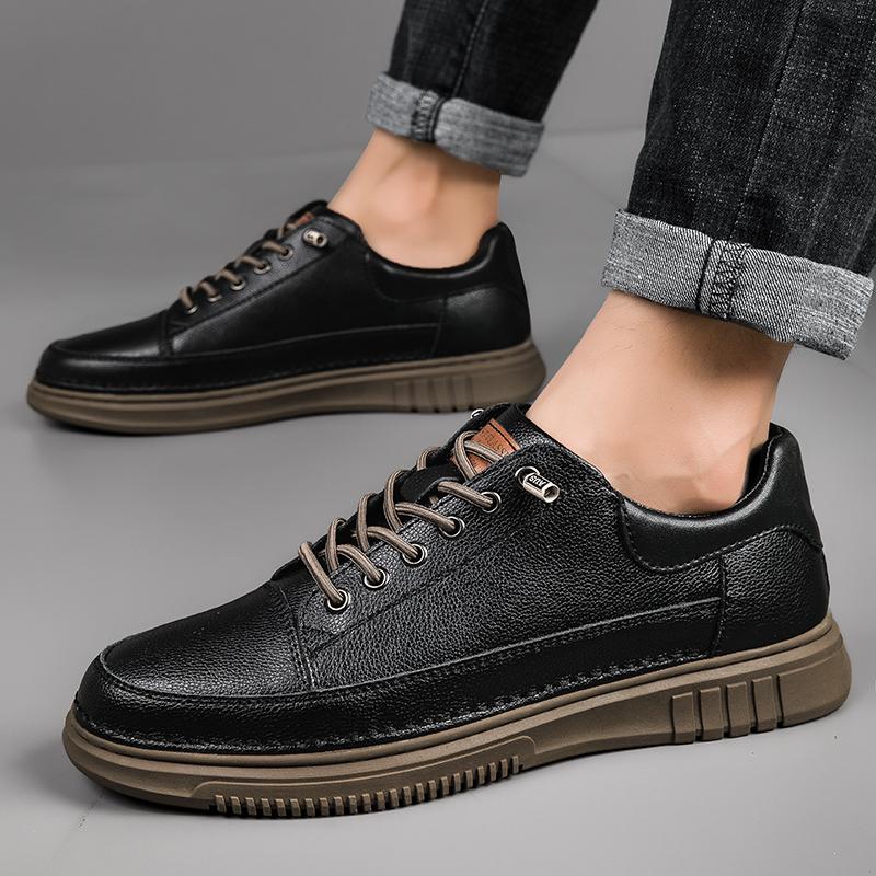 Fashion Genuine Leather Sneakers Men 2025 Fashion Men Casual Shoes Male Comfortable Skate Shoe All-match Men Driving Shoes Size 36-49