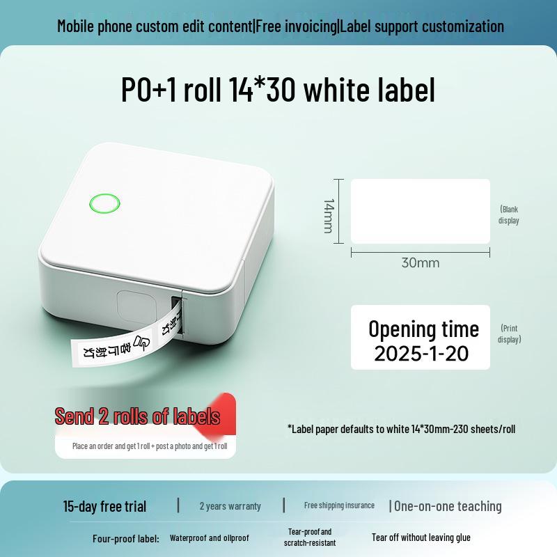 Portable Bluetooth Thermal Label Printer for Price Tags and Smart Labels