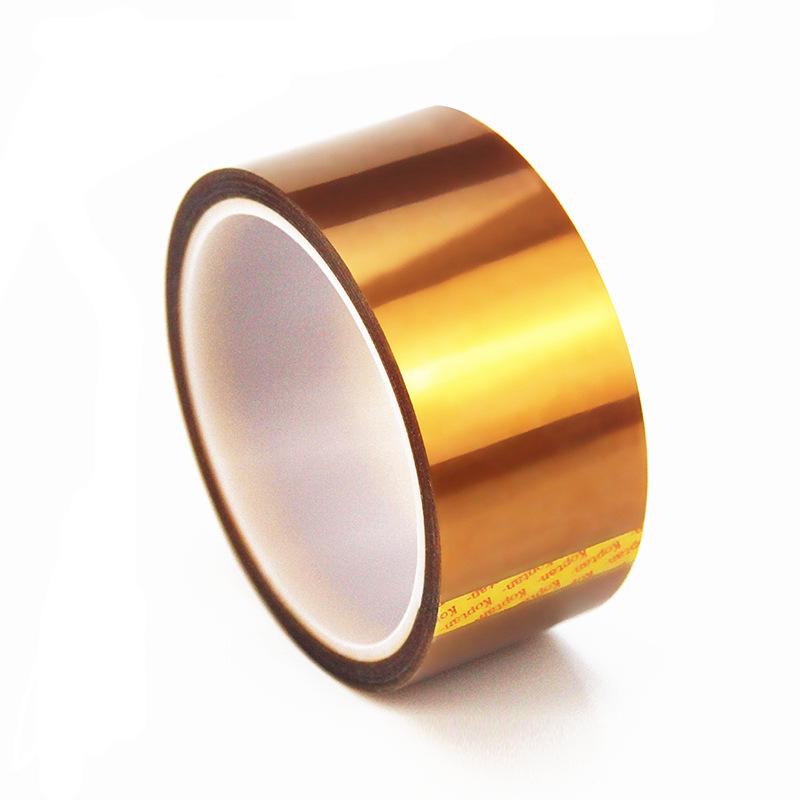 Pi Gold Finger High-Temperature Polyimide Insulation Tape - No Residue, Tea Color