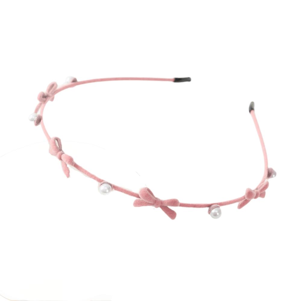 Zinc Zinc Alloy Flower Headband Plush Women Hair Hoop Personality Bow Hairband  Headwear
