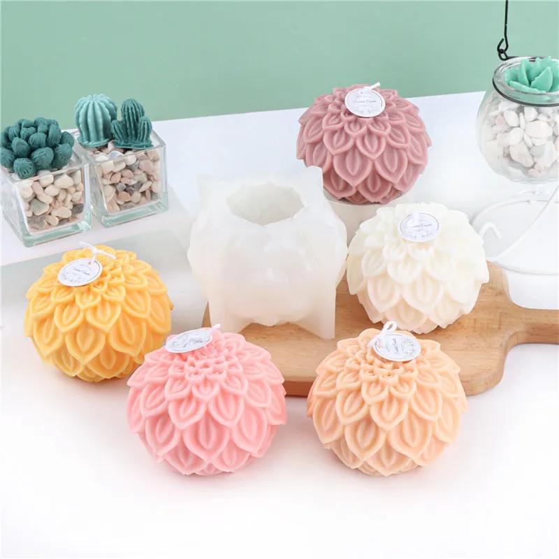 Matrițe 3D Creative Handmade Petală de Lotus Silicon pentru Lumânări Plantă Florală Artizanat Ipsos Rășină Săpun DIY Accesorii pentru Matrițe de Lumânări