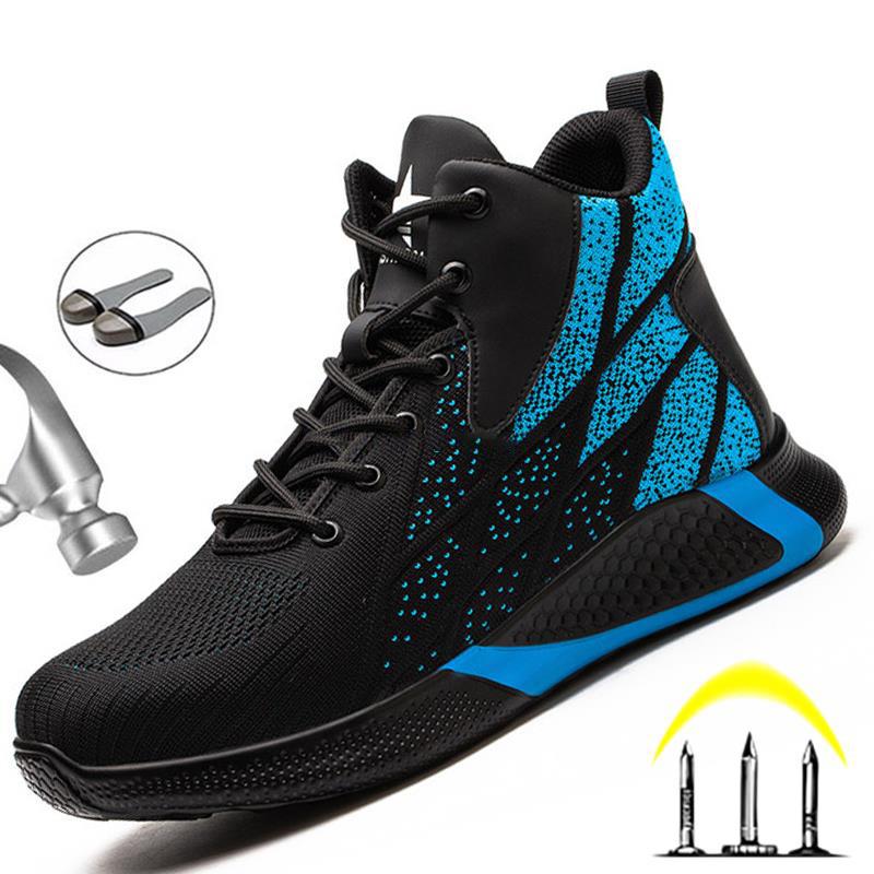Man Safety Boots High Top Safety Shoes Men Women Steel Toe Work Shoes Men Anti-smash Indestructible Construction Boots Winter