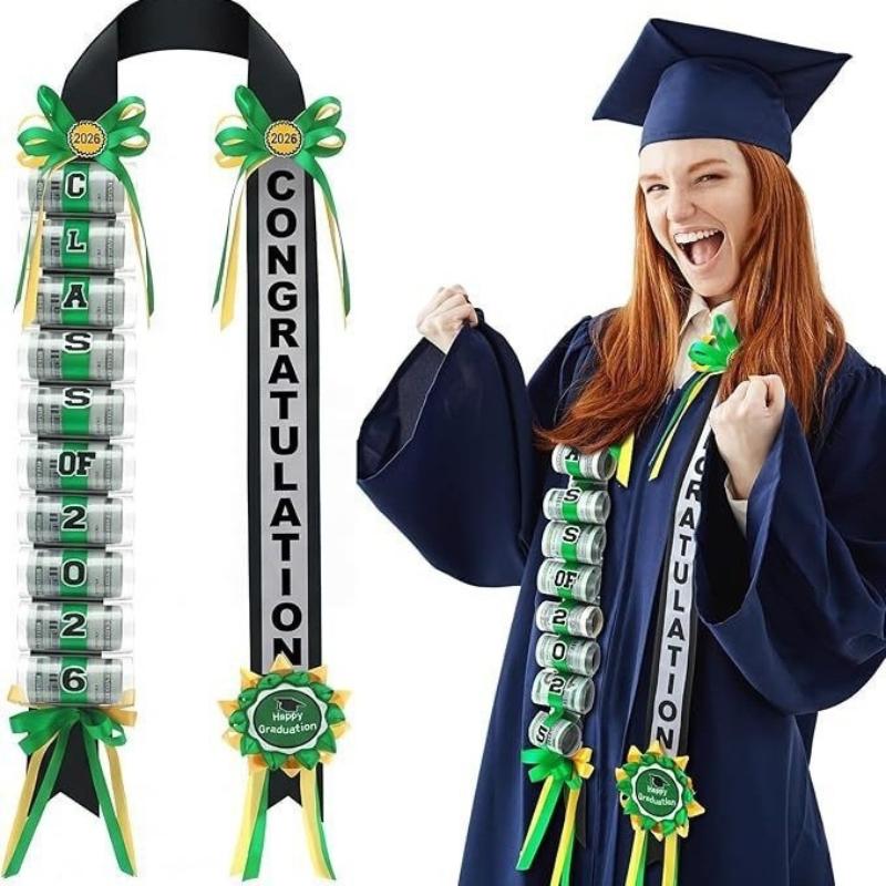 Class Of 2026 Graduation Money Lei Necklace With Cash Holder Elegant Garland Graduation Parties And Celebration