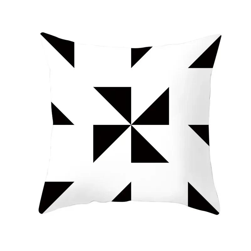 Fețe de pernă Decor casă dormitor Nordic Creativ Dungi alb-negru Geometrice Imprimare digitală