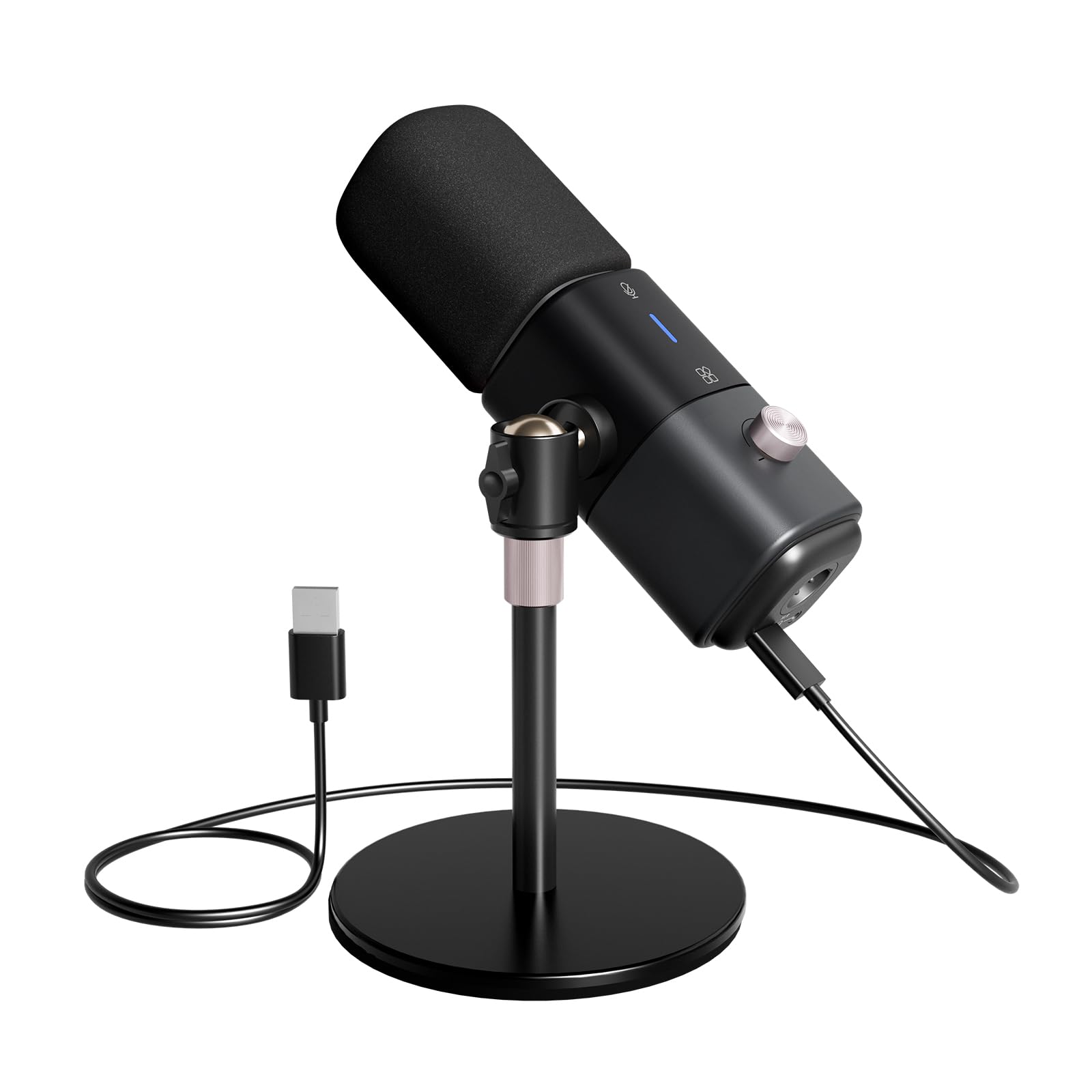 

NearStream AM25X Condenser Microphone for PC, Wired, Ultra-Unidirectional, USB 2.0, Type-C, XLR Connector, 3.5mm Headphone Jack, Adjustable Volume,