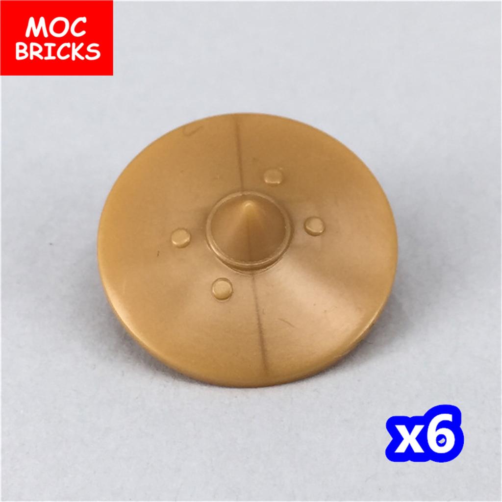 MOC Bausteine Mittelalter Ritter Rom Waffe Goldenes Schwert Schild Speer Hellebarde Helm Actionfigur Pädagogischer Baustein Geschenke