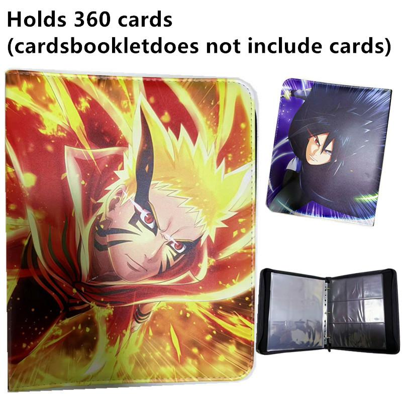 400pcs/900pcs Naruto Card Album Book Folder 4/9 Card Slots Collections Zipper Double Pocket Zipper Card Binder Holder