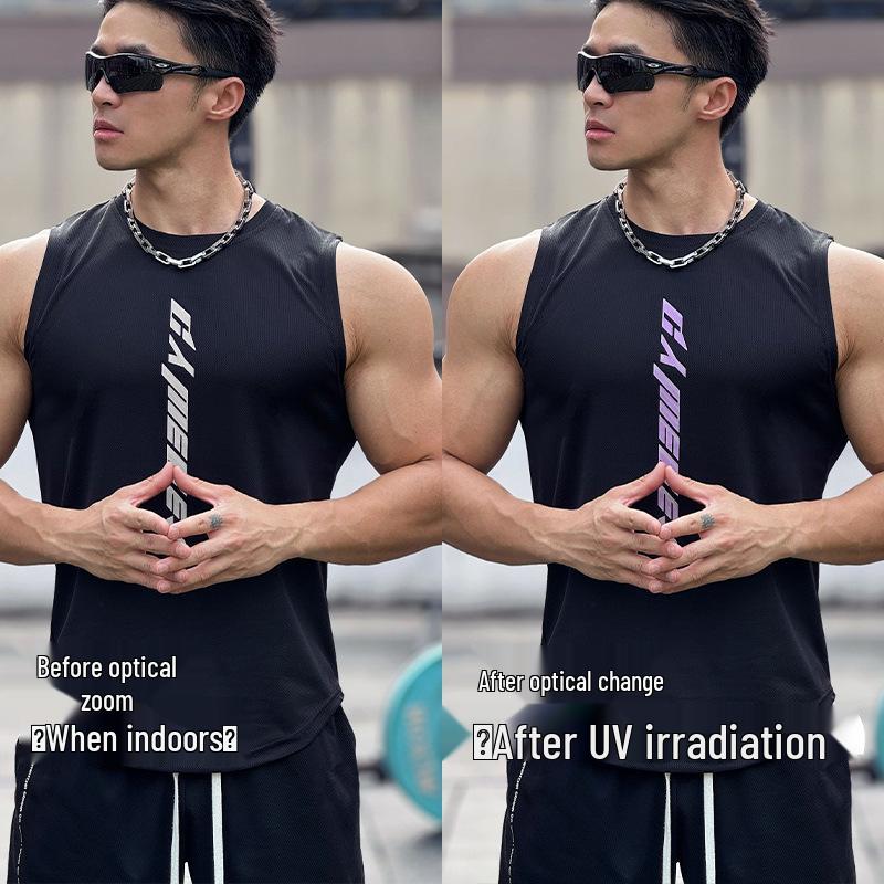 Ärmelloser Schnelltrocknender Mesh-Pullover Vest für Herren Fitness