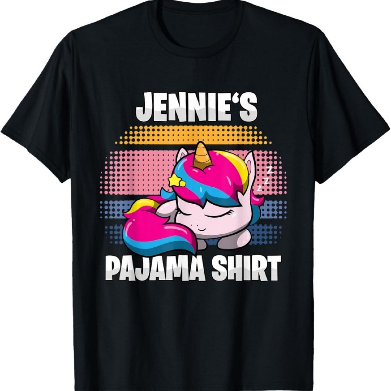 

Jennie s Pajama Shirt - Personalized Sleeping T-Shirt1 XXXXXL чорний