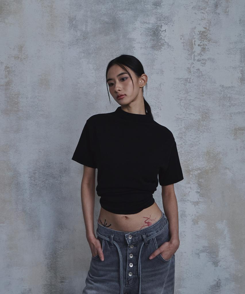 PARADIGMFILM [Ep.02] Mock Neck Half Knit (Black)