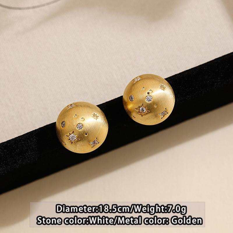 

Small Niche Design Metal Semi-Circular Brushed Earrings 2026 Christmas Party Fashion Jewelry Unusual Ear Accessories For Women