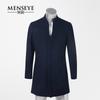 Menseye Menseye Winter New Dark Blue Mid Length Long Length Woolen Fashion Silm Men Outwear
