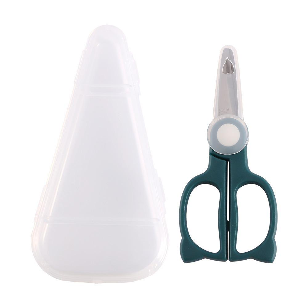 Portable Stainless Steel Baby Food Scissors - Cut Meat & Vegetables for Infants & Children