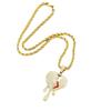 High-Quality European and American Full Diamond Water Drop Broken Heart Couple Necklace
