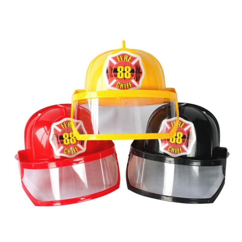 Cappello da Pompiere per Bambini Casco da Pompiere per Bambini Accessorio per Costume Cappello Rigido in Plastica da Pompiere Casco da Festa da Pompiere