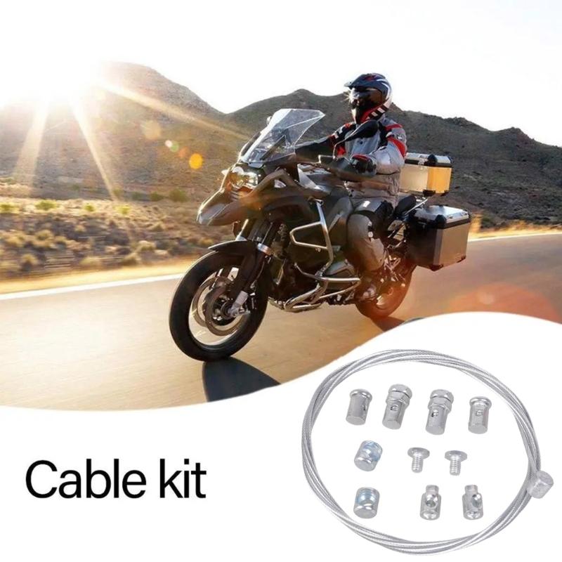 Season Motorcycle Brake Clutch Cable Fixing Kit 1m Length Cable Repair for Most Bikes & Hassle Free Installation