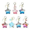 Eye Catching Pentagrams Keychain with Cartoon Animals Star Shaped Bag Pendant Accessories Fashionable Key Decoration