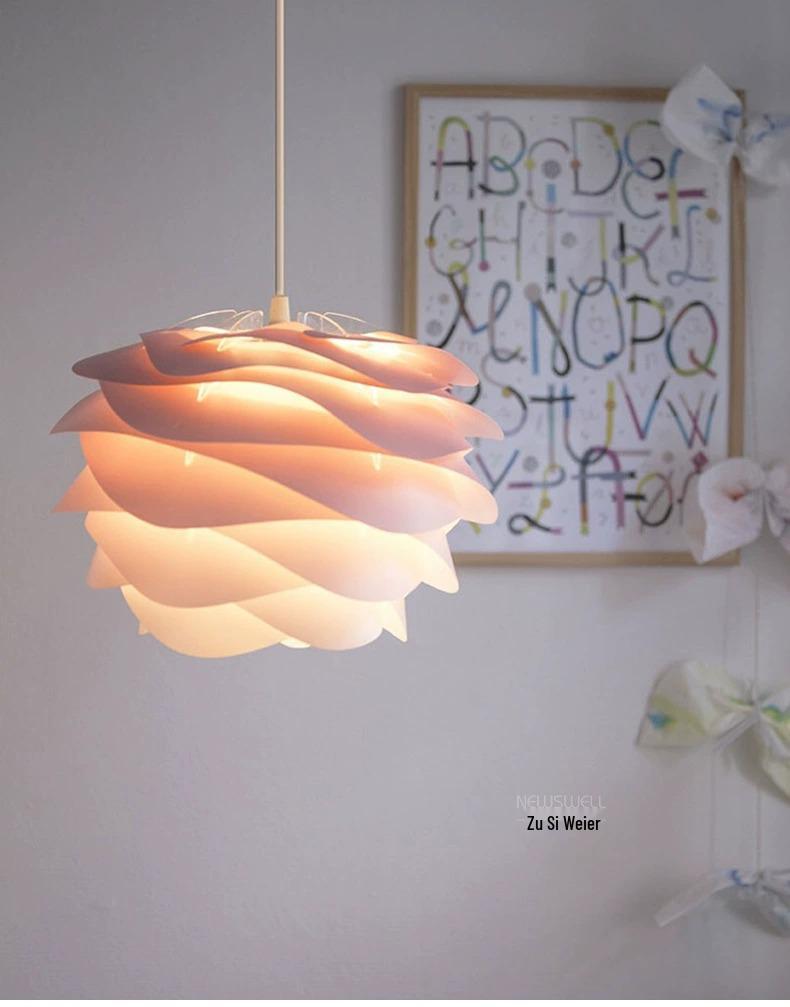 Nordic Rose Flower Petal Pendant Light – Warm and Romantic Lighting for Bedroom or Restaurant