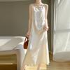 New Chinese Sexy Jacquard Suspender Dress for Women's Silky Satin Long Skirt for Summer New Chinese Style Thin