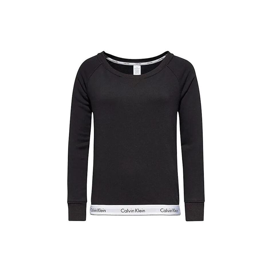

Calvin Klein Solid Color Crew Neck Long Sleeve T-Shirt Women tops Black QS5718E-001 S