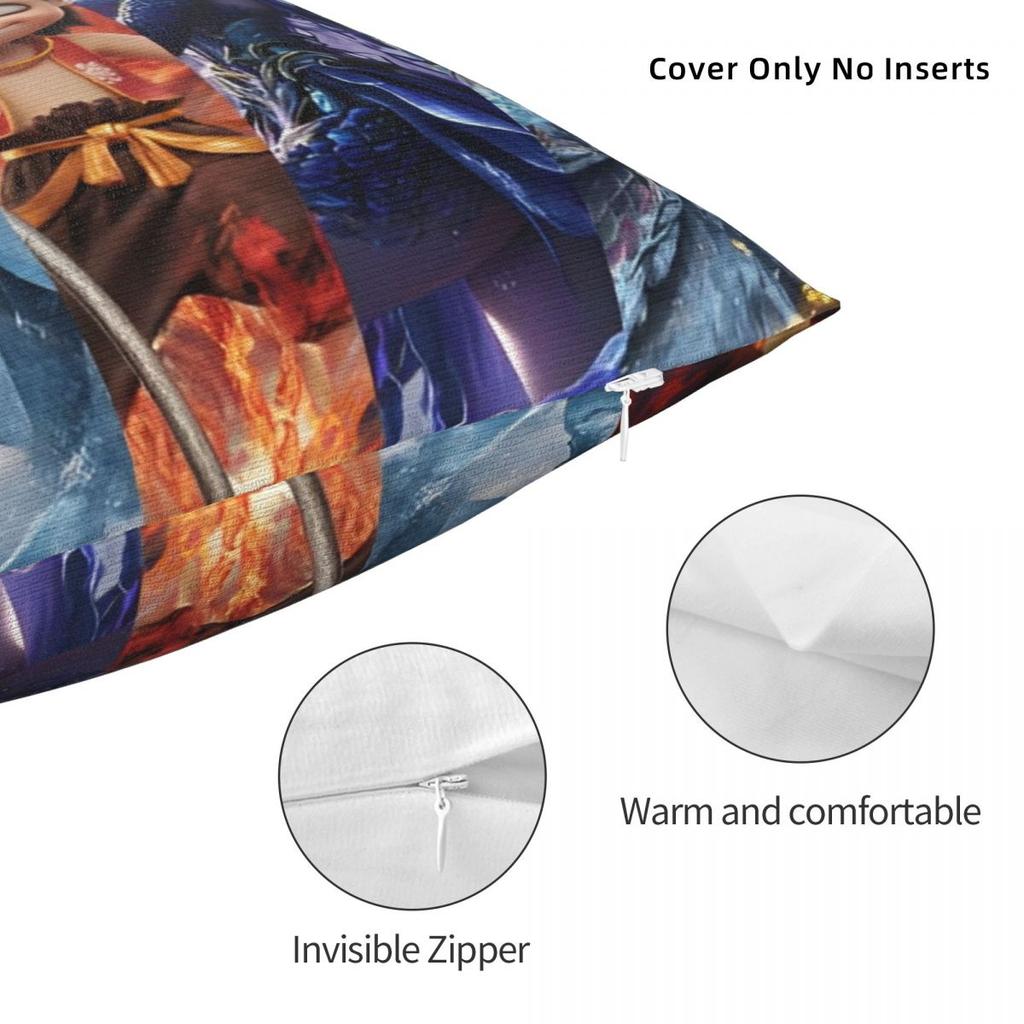 Nezha Birth Of The Demon Child Pillow Cases Ne Zha Cartoon Movie Cushion Covers Zippered Decor Pillowcover For Seat 40X40Cm
