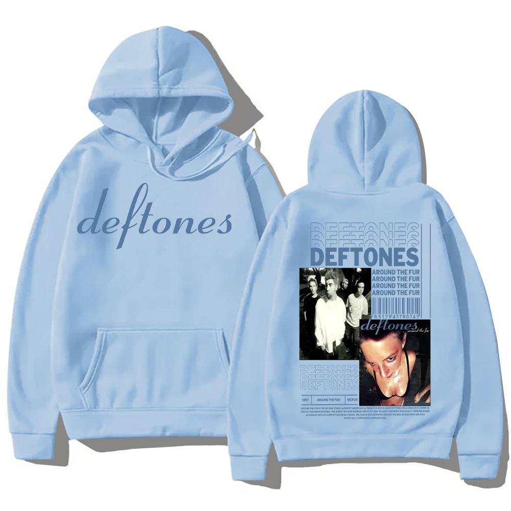 Deftones Hoodie Around The Fur Album Print Clothes Men Classic Pullover Harajuku Gothic Aesthetic Hoody Women Men Y2K Sweatshirt