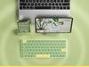 BOW Hangshi HD286CL Dual-Mode Bluetooth Wireless Ultra-Quiet Keyboard - Cute & Lightweight for Girls