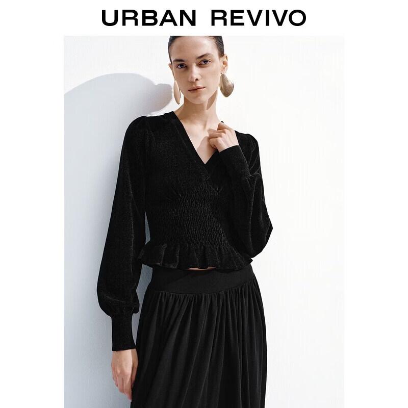 UR 2025 Women s Fun 3D Pattern V-Neck Knit Sweater M