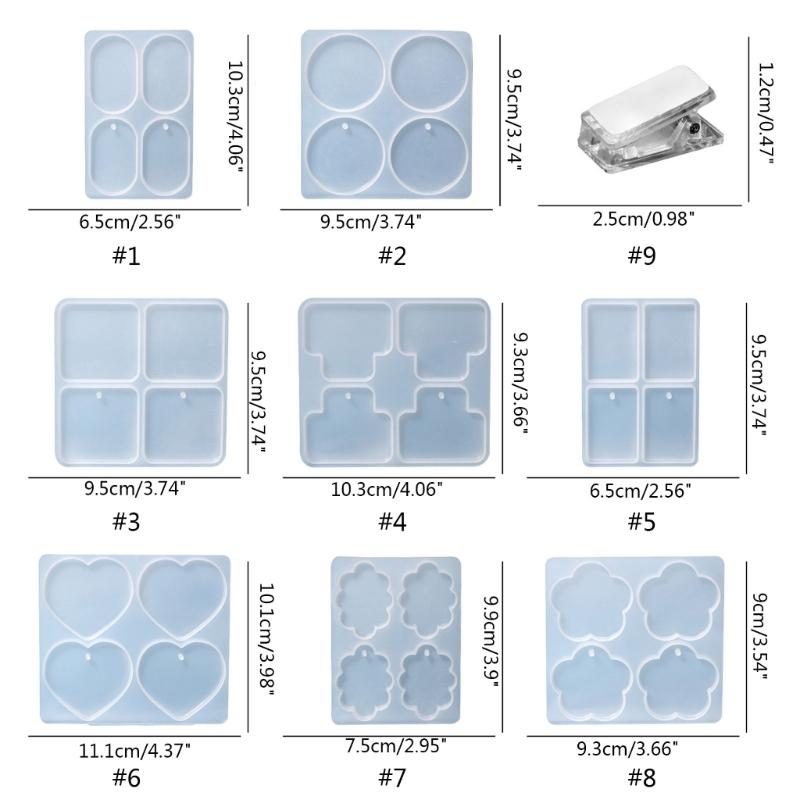 Formy Silikonowe Żywiczne do Spinek do Włosów, Forma do Breloczków Żywicznych, Klipsy Magnetyczne na Lodówkę, Forma do Odlewów Epoksydowych do Rękodzieła DIY, Tworzenia Biżuterii