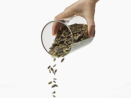 Joseph Joseph Podium 100 Glass Storage Containers (5-Piece Set) with Dishwasher-Safe Silicone Seals for a Secure Airtight Container Item #95035