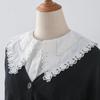 Girls Hollow Out Lapel Fake Collar for Women's Shirt Detachable Collars Half Shirt Top Removable Sweater Shirt False Collar