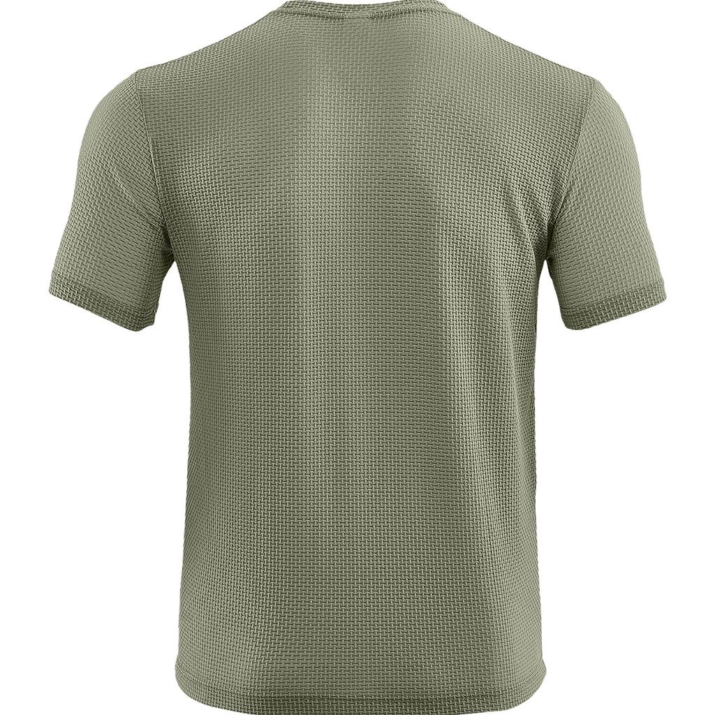 Men's Casual Short Sleeve T-shirt 2026 New Bone Flower Solid Color O-neck Fashion Breathable Comfortable Summer Versatile Top