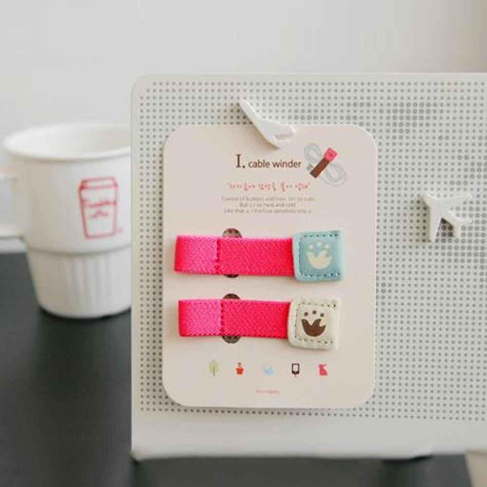 Storage Leather Cable Winder Buckle Holder Data Cable Organizers Cord Winder  Desktop