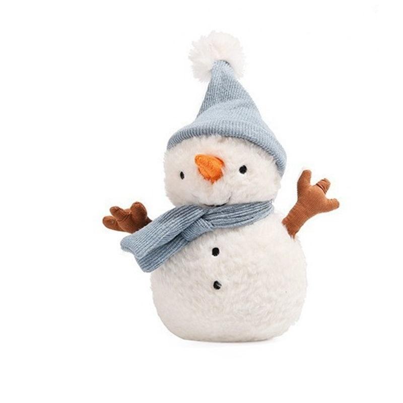 Super Cute Snowman Plush Toy Soft Stuffed Doll Adorable Fluffy Companion Figure Perfect Gift For Kids Friends Home Decor