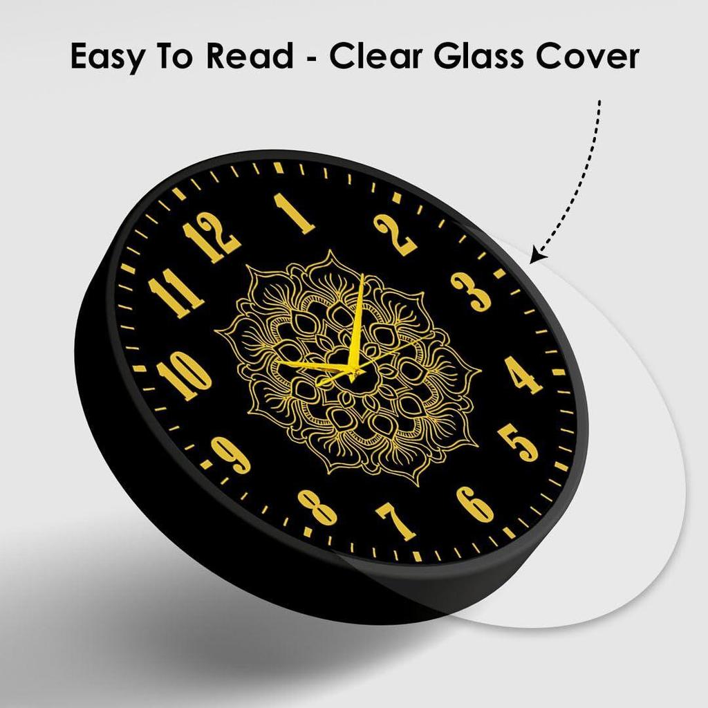 Big Decorative Designer Latest and Stylish Glass Digital Wall Clock Suitalbe for Living Room Hall Bedroom, Silent Non Ticking and Noiseless Clock,