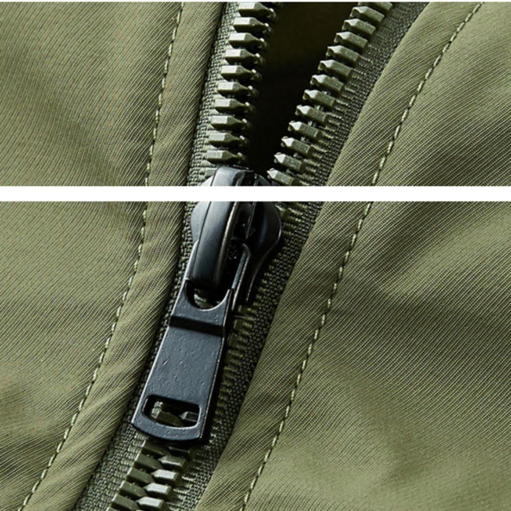 Jesień Nowa Kurtka Baseballowa dla Osób w Średnim i Młodym Wieku Męska Odzież Robocza Cargo Męska Kurtka na Zamek z Wieloma Kieszeniami Styl Podstawowy Odzież Męska