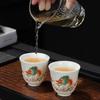 Premium Porcelain Gai Wan Tea Set For Home Traditional Chinese Brewings Household Hand Grasp Bowl Set For Household