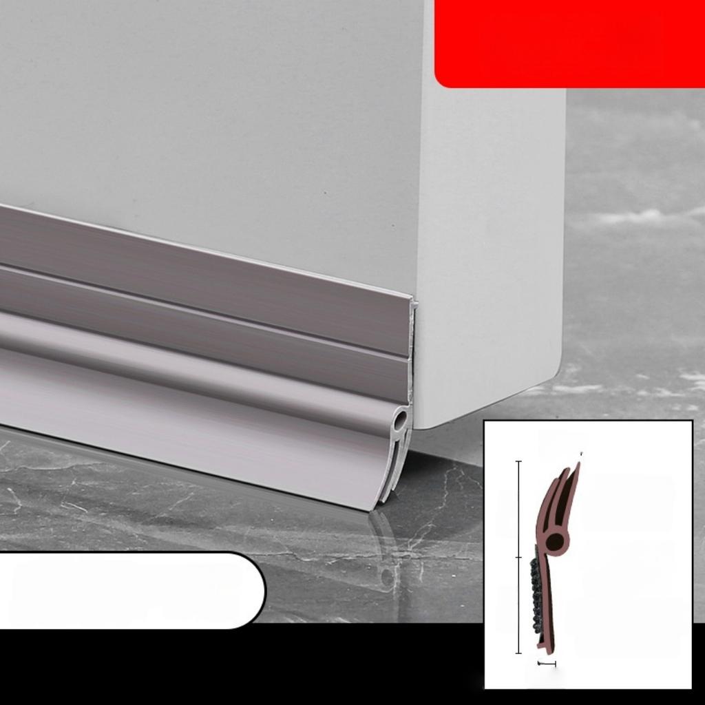 1pc Reusable Door Seal Strip Self-adhesive Removable Wind and Dust Proof Under Door Gap Weather Strip Soundproof Tape